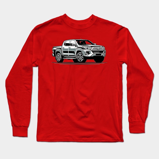 Toyota Hilux Long Sleeve T-Shirt by Vehicles-Art